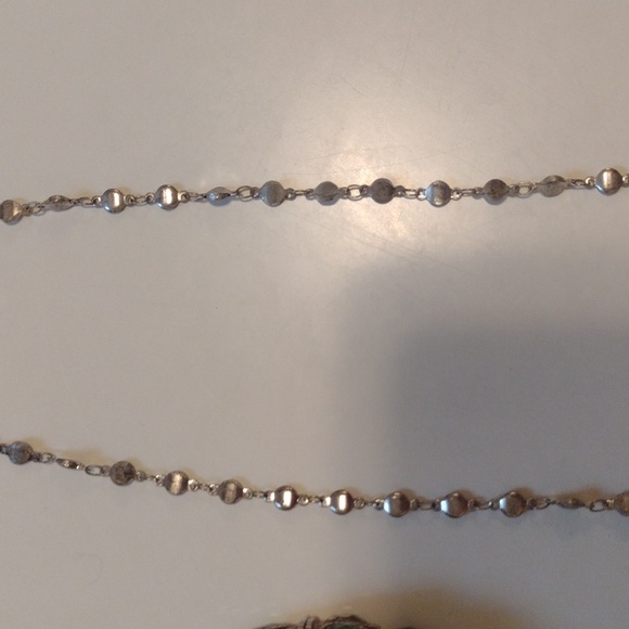 Gold and Silver Glass Stones Bracelet and Necklace Bundle - Picture 6 of 12